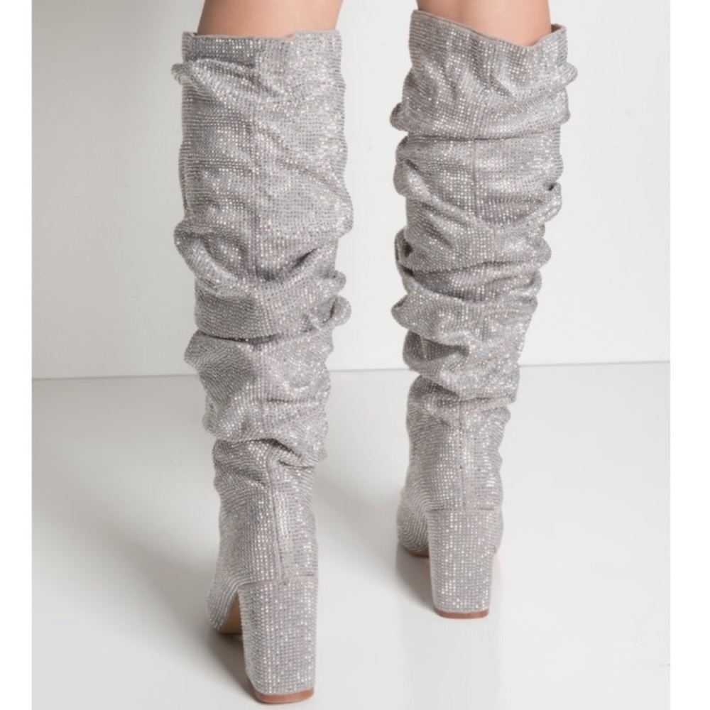 SOLD OUT ONLY 2 sizes left Celebrity diamond boots - Picture 3 of 4